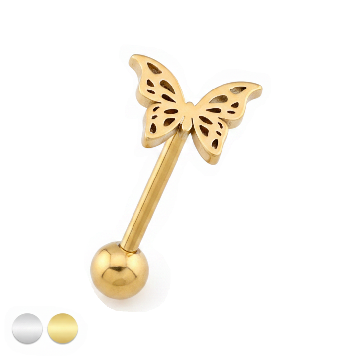 Premium Butterfly Tongue Barbell 14g
