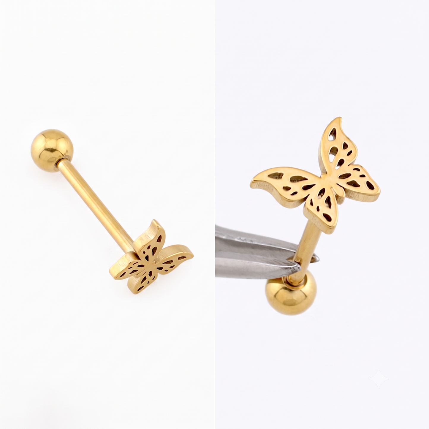 Premium Butterfly Tongue Barbell 14g