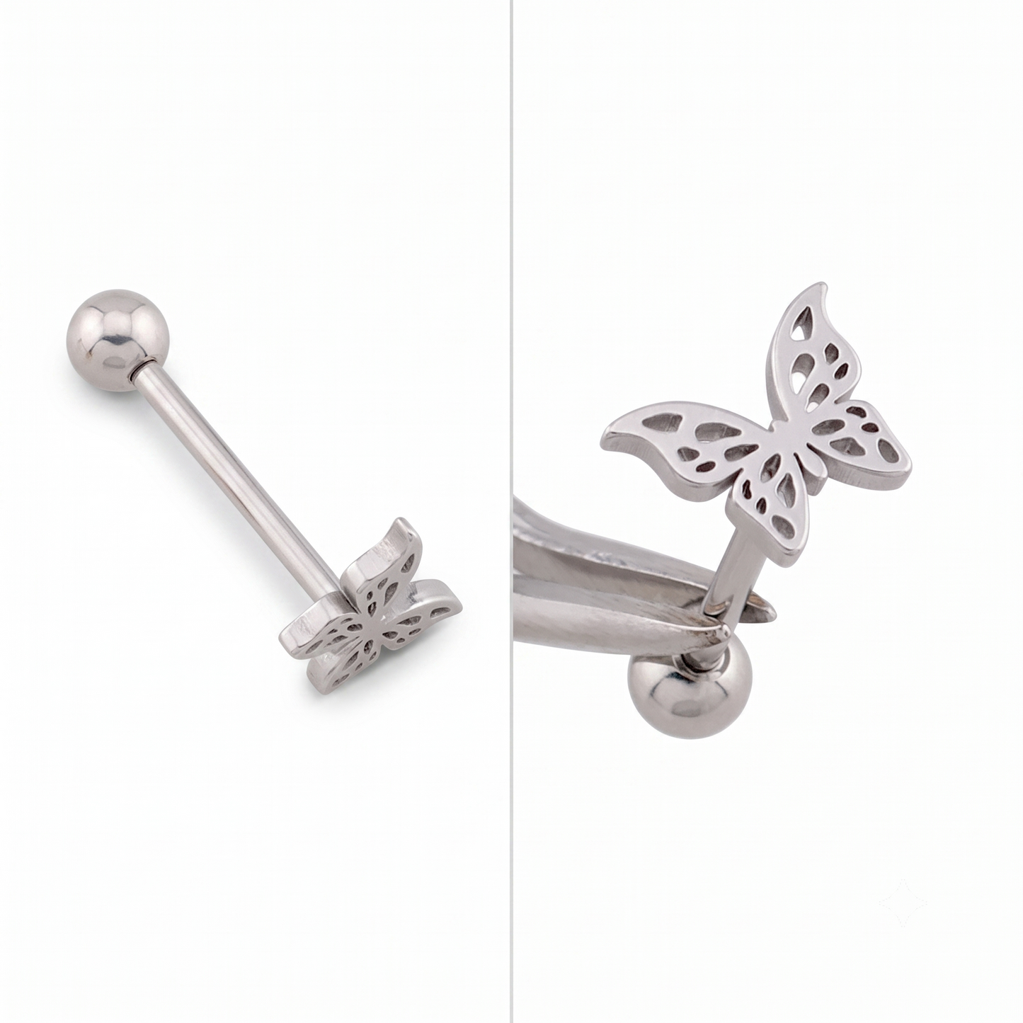 Premium Butterfly Tongue Barbell 14g