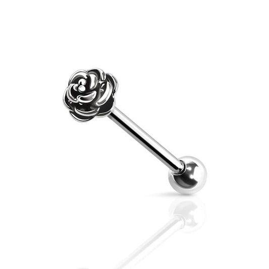Premium Petal Rose Tongue Barbell 14g