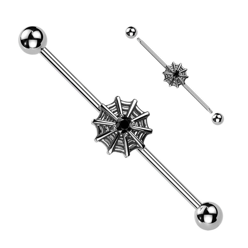 Arachnid Glam Industrial Barbell 14g