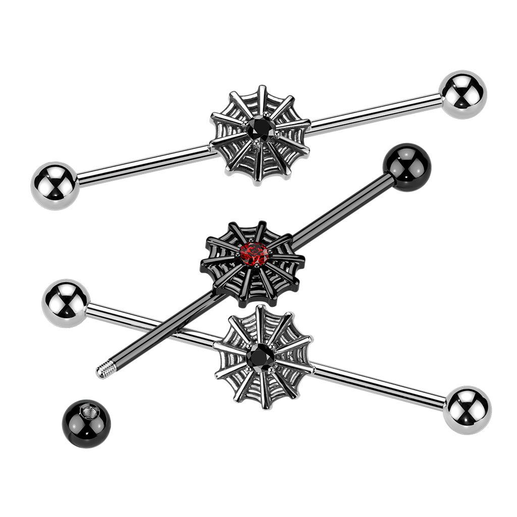 Arachnid Glam Industrial Barbell 14g