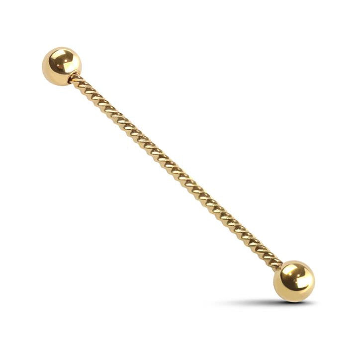 Premium Braided Industrial Barbell 14g