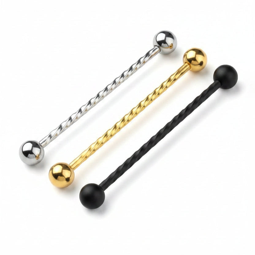 Premium Braided Industrial Barbell 14g