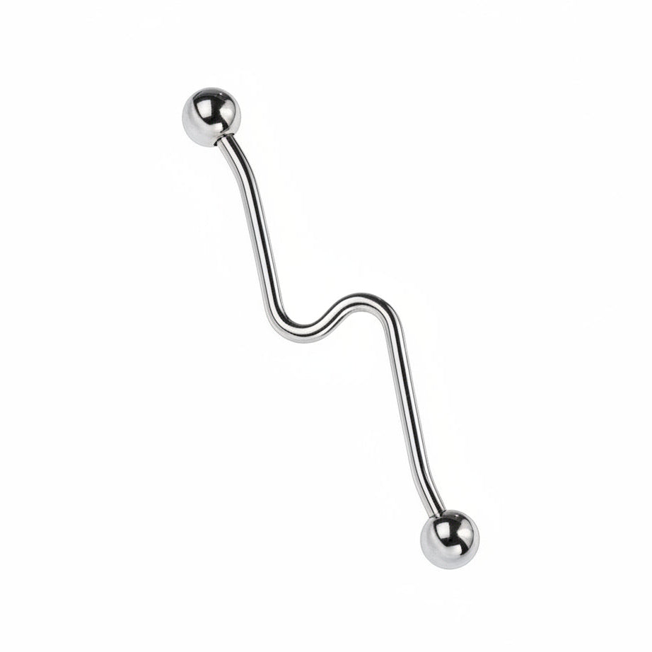 Premium Sharp Zigzag Industrial Barbell 14g