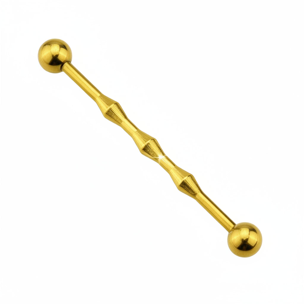 Premium Triple Big Ridge Industrial Barbell 14g