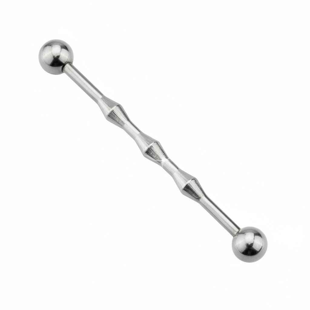 Premium Triple Big Ridge Industrial Barbell 14g