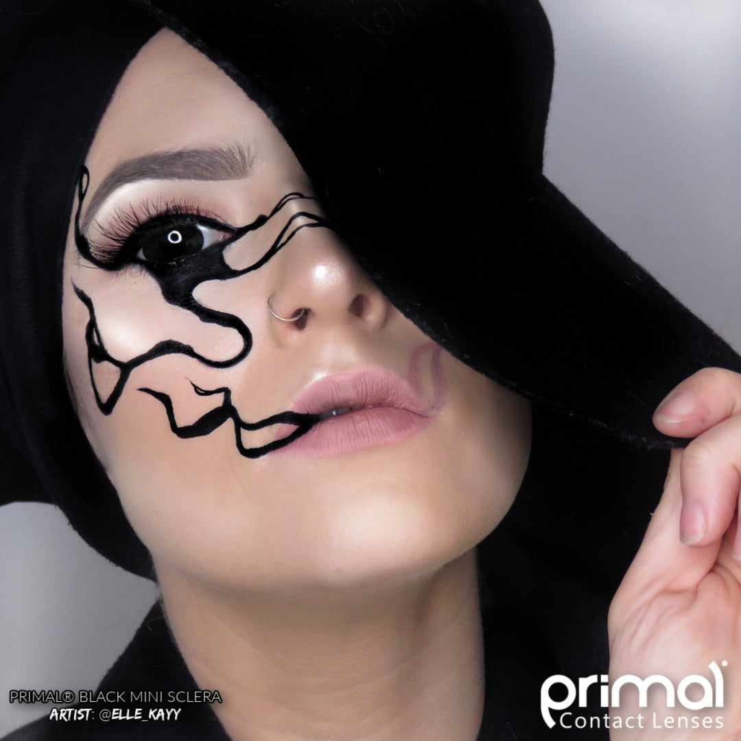 Black Mini Sclera - Primal Contact Lenses