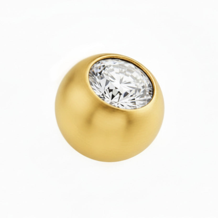 Externally Threaded Crystal Bead 14g