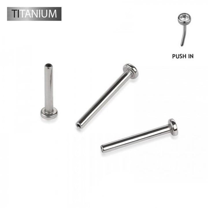 Premium G23 Titanium Threadless Flat Back 2.5mm Base