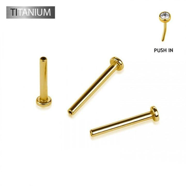 Premium G23 Titanium Threadless Flat Back 2.5mm Base