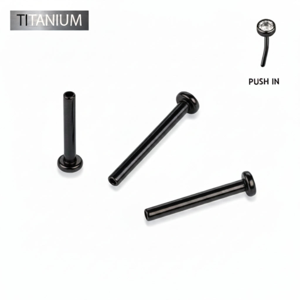 Premium G23 Titanium 2.5mm Base Threadless Flat Back 20g - 16g