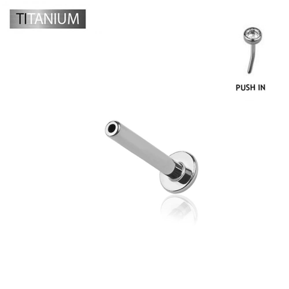 Premium G23 Titanium Threadless Flat Back 3mm Base