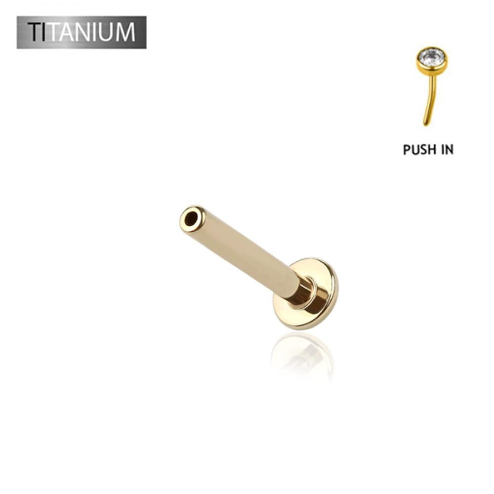 Premium G23 Titanium Threadless Flat Back 3mm Base