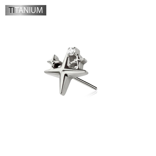 Premium G23 Titanium Dreamlight Tri‑Star Threadless Top