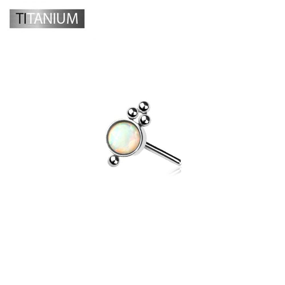 Premium G23 Titanium Dotwork Opal Luxe Threadless Top