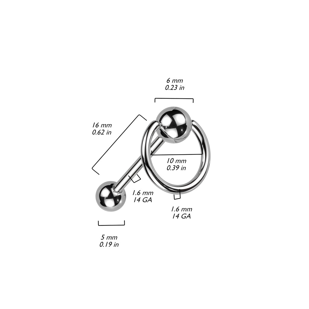 Slave Ring Externally Threaded Ball Back 14g
