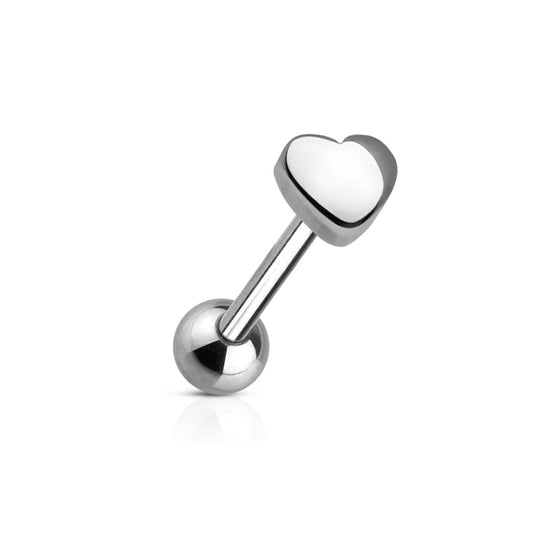 Premium Heart Tongue Barbell 14g
