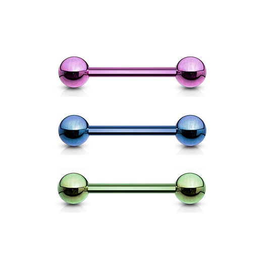 PVD Steel Straight Barbell 16g