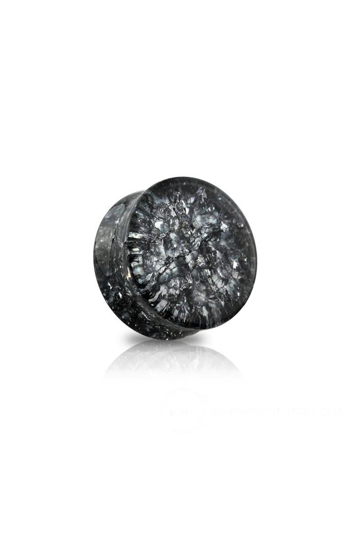 Smokey Crushed Quartz Saddle Plugs 2g – 1"