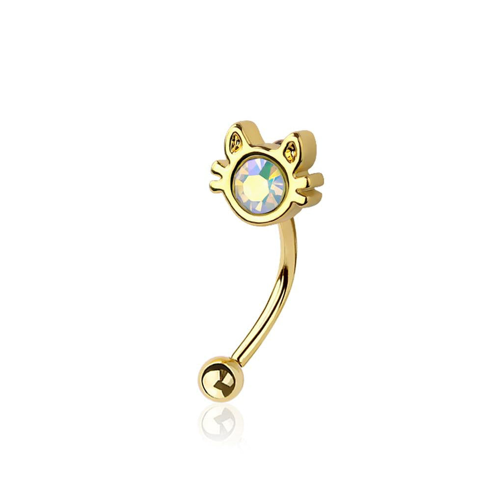 Kitty Glow Curved Barbell 16g