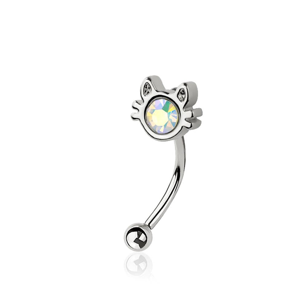 Kitty Glow Curved Barbell 16g