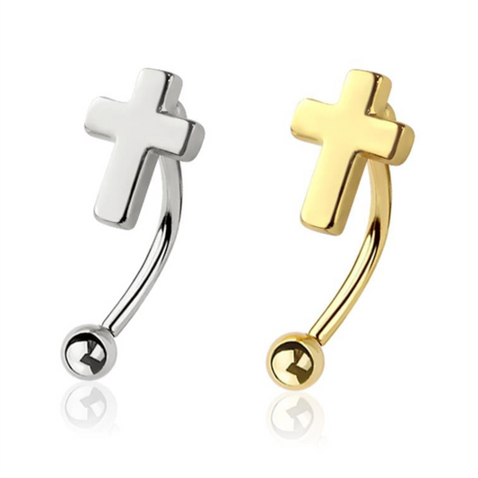 Cross Curved Barbell 16g