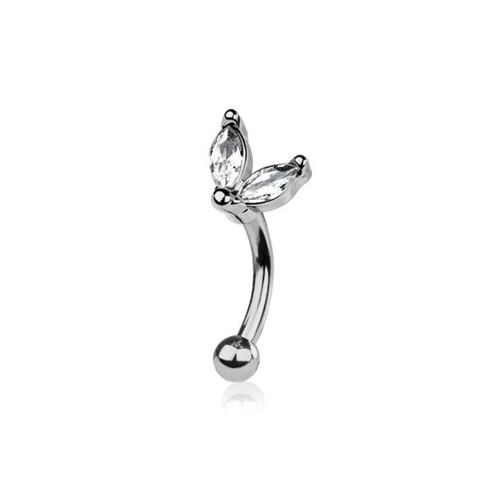 Marquise Wing Curved Barbell 16g