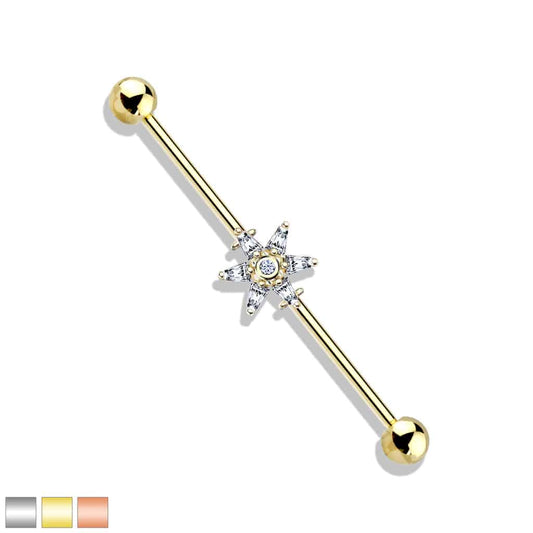 Crystal Sun Industrial Barbell 14g