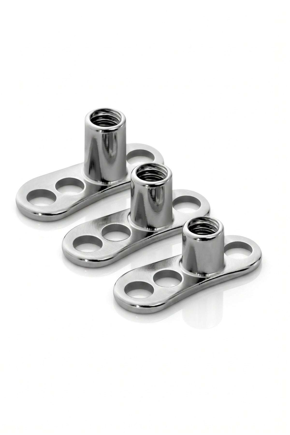 Premium G23 Titanium 3-Hole Dermal Anchor 14g