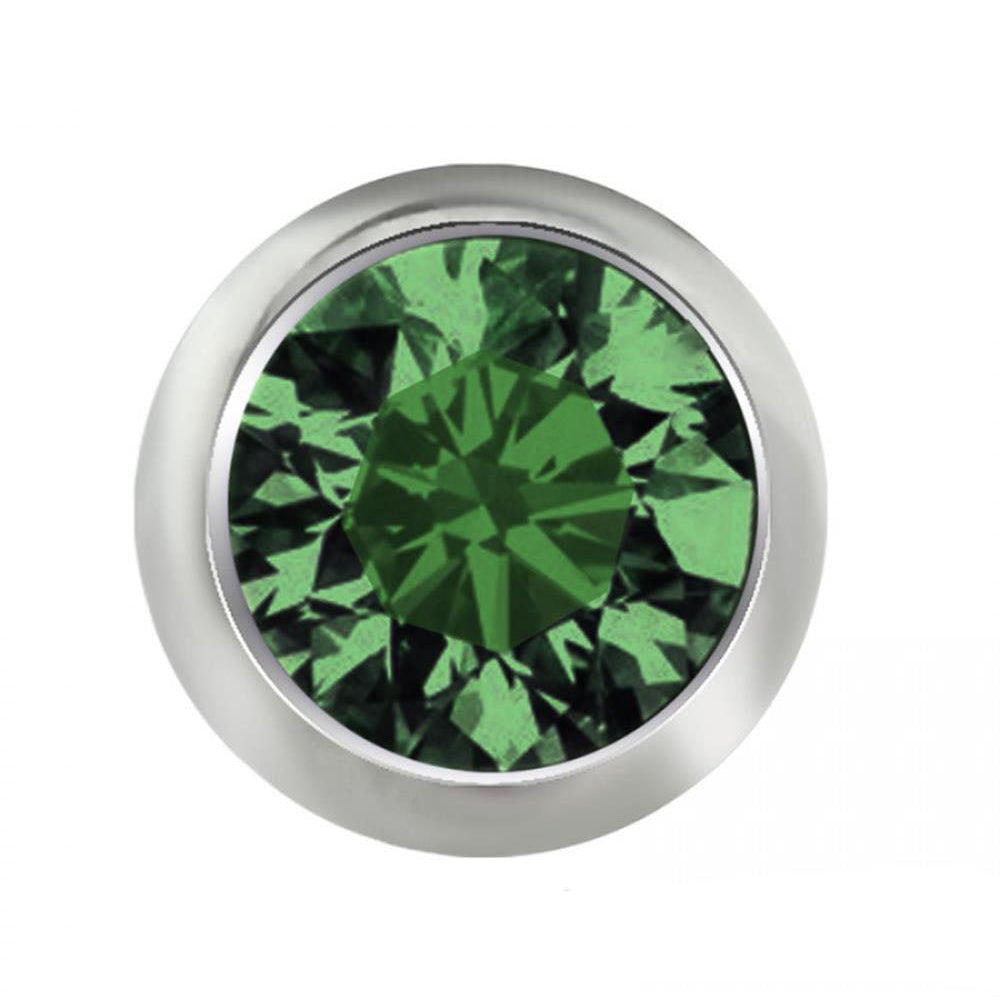 Premium Bezel-Set Crystal Microdermal Head 16g