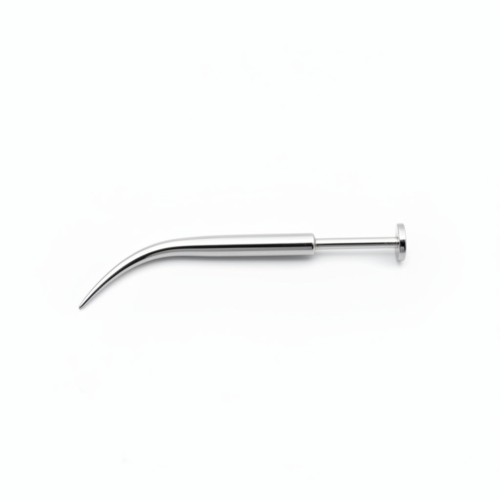 Surgical Steel Long Disturbed Flat Back 14g