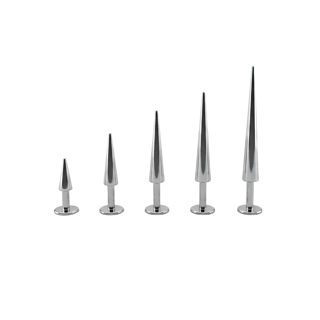 Surgical Steel Taper Spike Disturbed Flat Back 14g