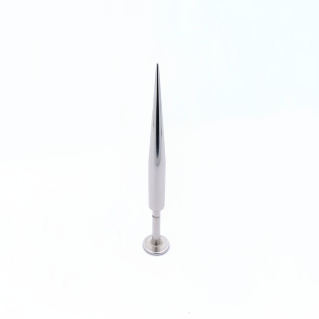 Surgical Steel Taper Cylindrical Spike Disturbed Flat Back 14g