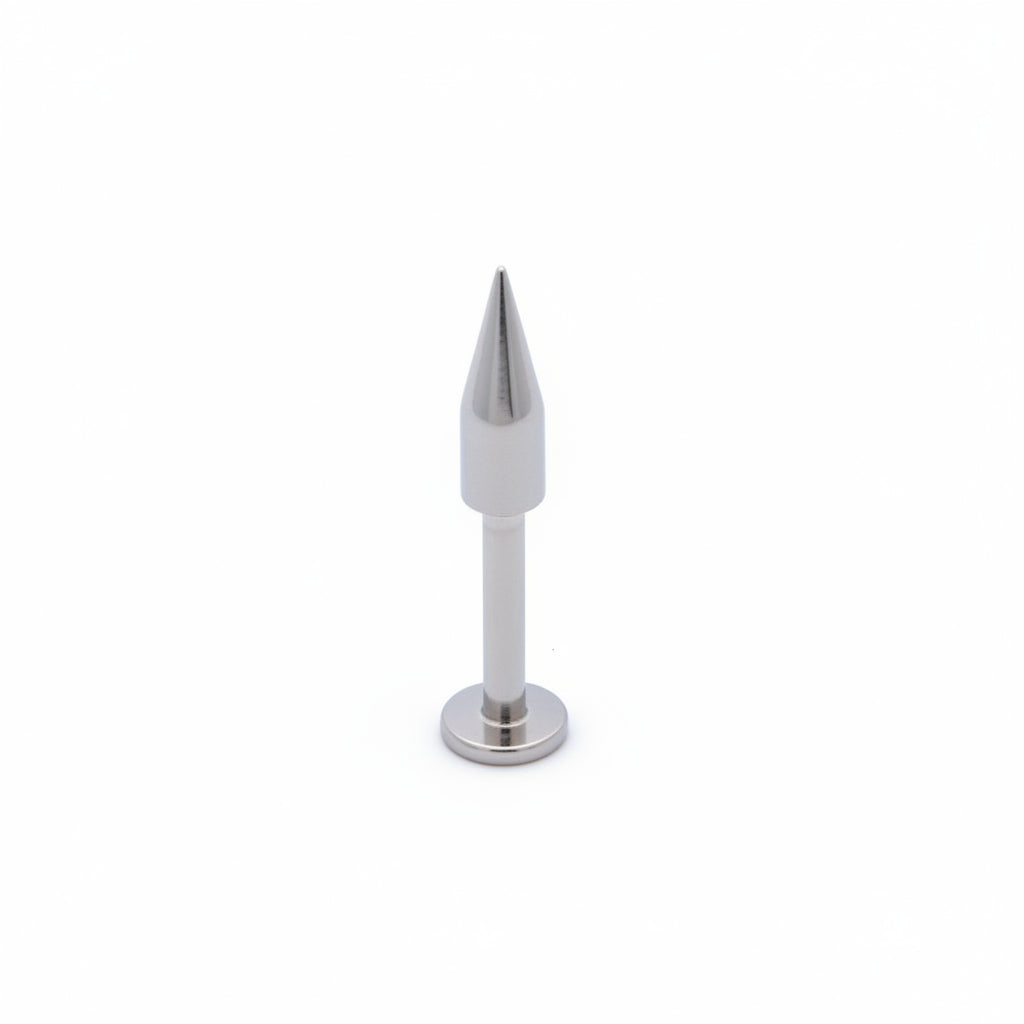 Surgical Steel Taper Cylindrical Spike Disturbed Flat Back 14g