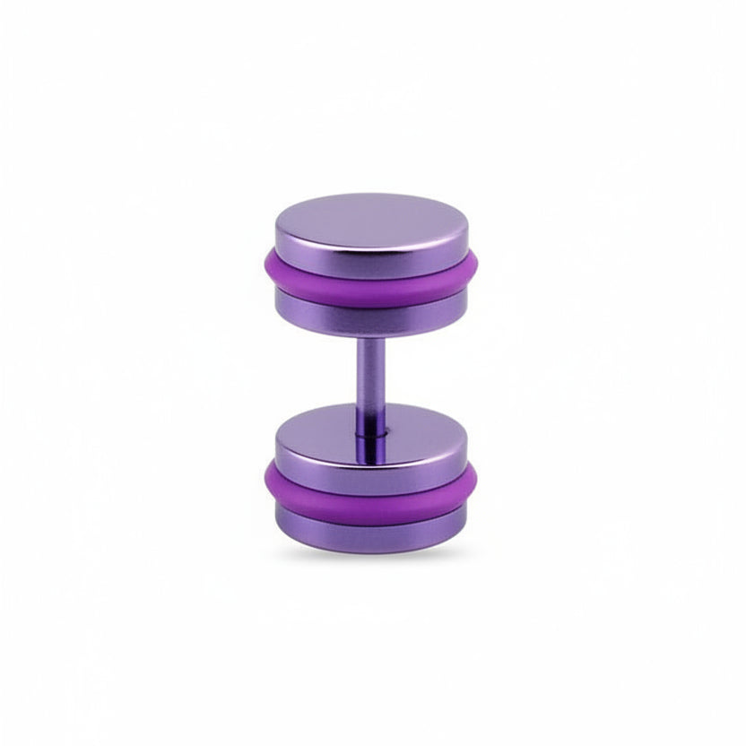 PVD Surgical Steel + Colour-Matched O-Rings Cheaters 16g