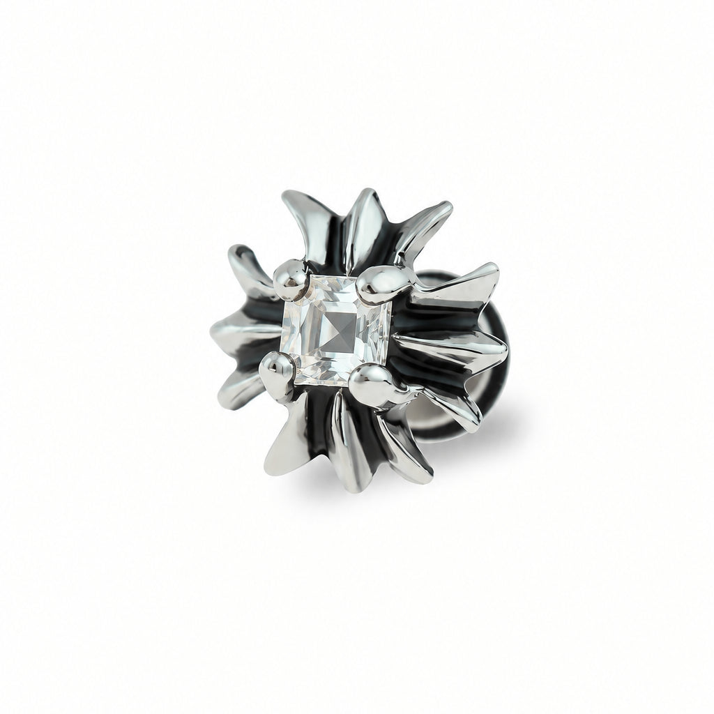Claw-Set Crystal Flared Cross Cheaters 16g