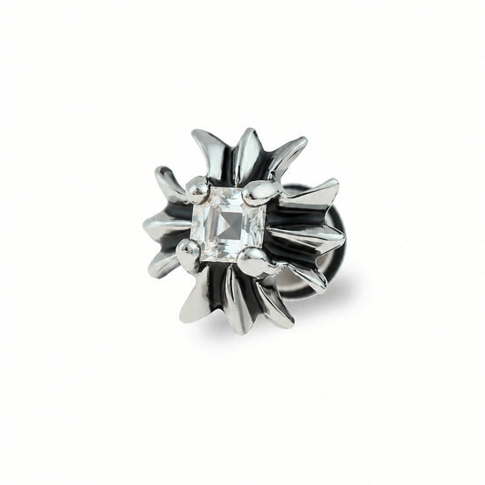 Claw-Set Crystal Flared Cross Cheaters 16g