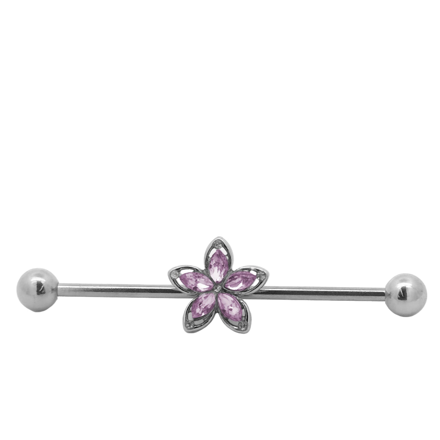 Flora Beam Fancy Industrial Barbell 14g