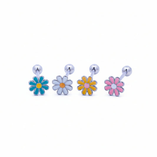 Premium Daisy Tongue Barbell 14g
