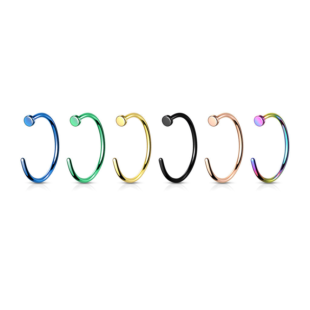 PREMIUM G23 Titanium Gold 3/4 Nose Hoop 20g-18g