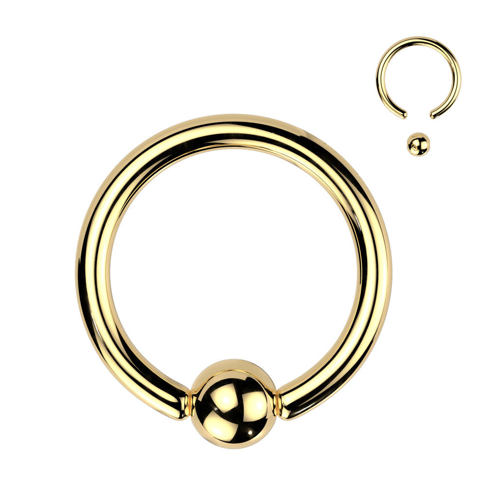 Premium PVD Surgical Steel Captive Bead Ring 20g - 2g