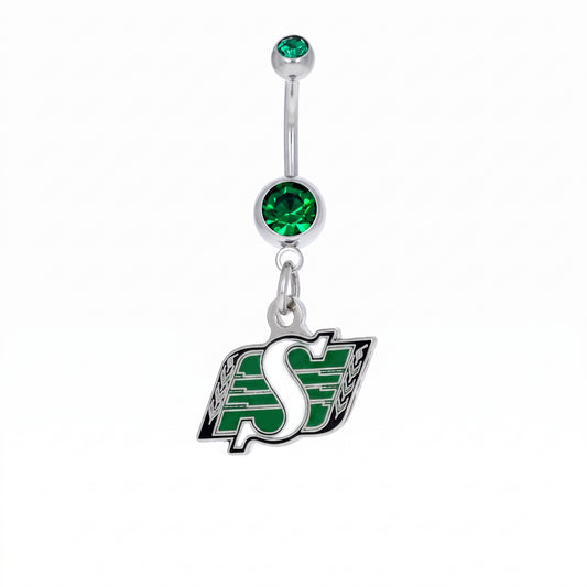 Licensed CFL Saskatchewan Roughriders Belly Dangle 14g