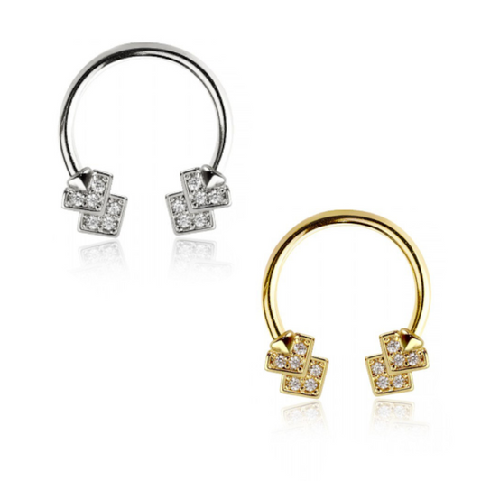 Square Stack Circular Barbell 16g