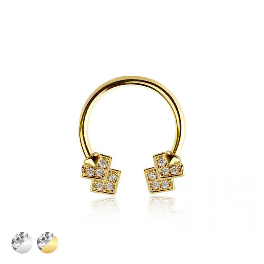 Square Stack Circular Barbell 16g