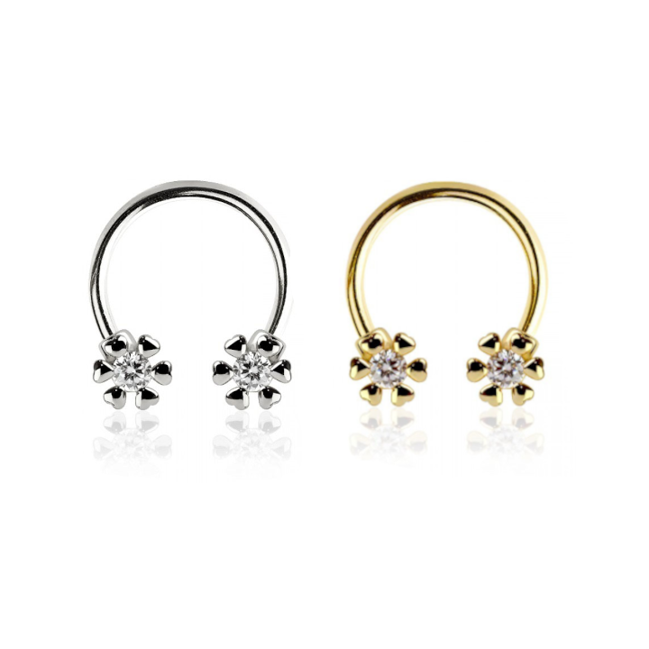 Halo Heart Circular Barbell 16g