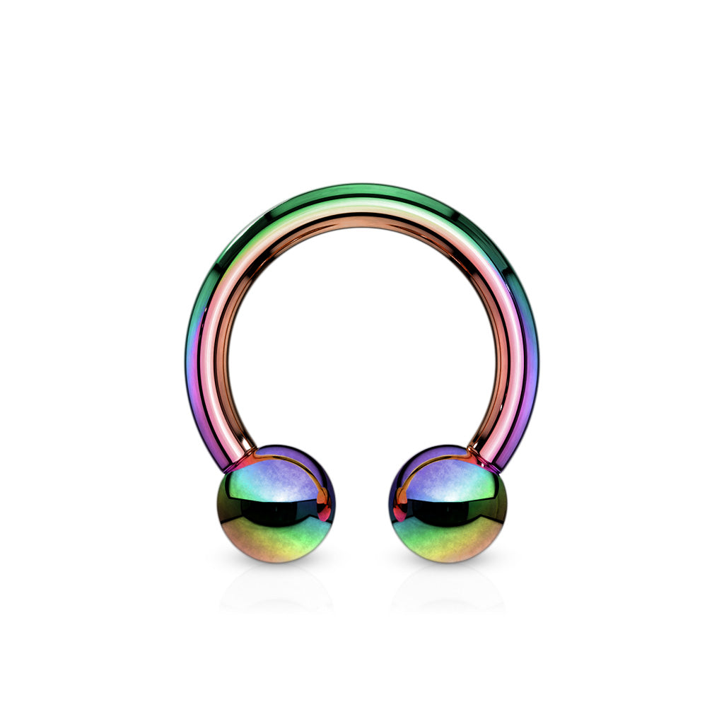 PVD Steel Circular Barbell