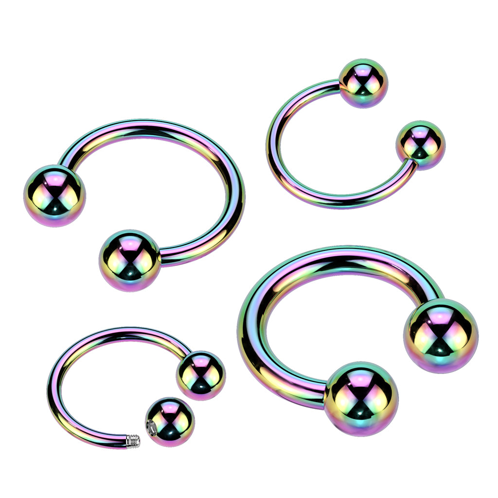 PVD Steel Circular Barbell