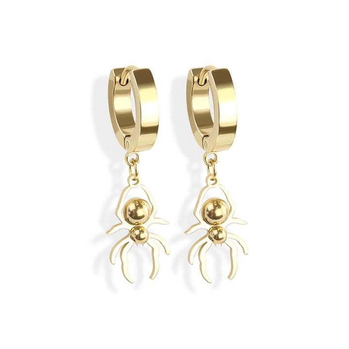 Gothic Widow Dangle Cuff Earrings