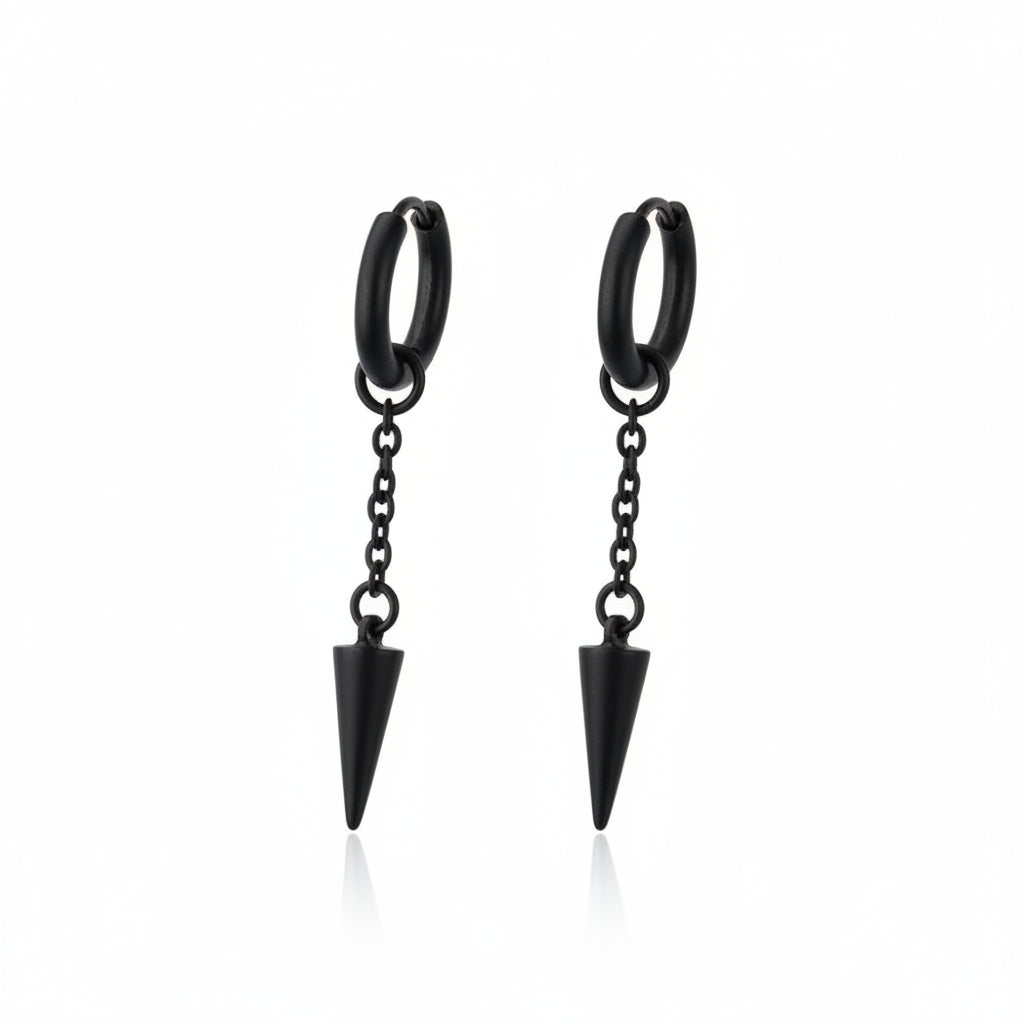 Spike Chain Dangle Cuff Earrings